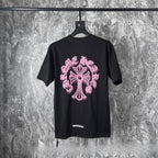 Chrome Heart T Shirts Cross Printed Cotton Casual T-Shirt Couple Short Sleeve