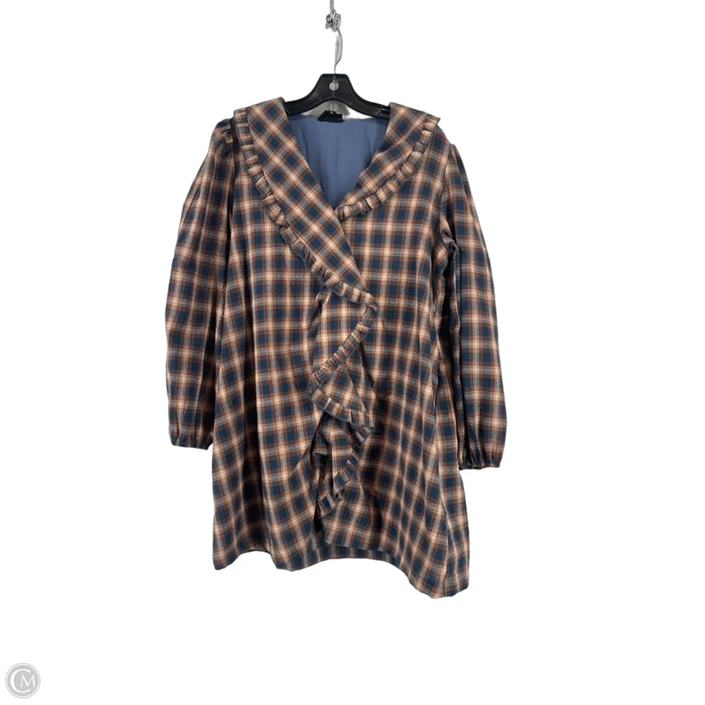 Dress Casual Short By Heyson In Plaid Pattern, Size: L