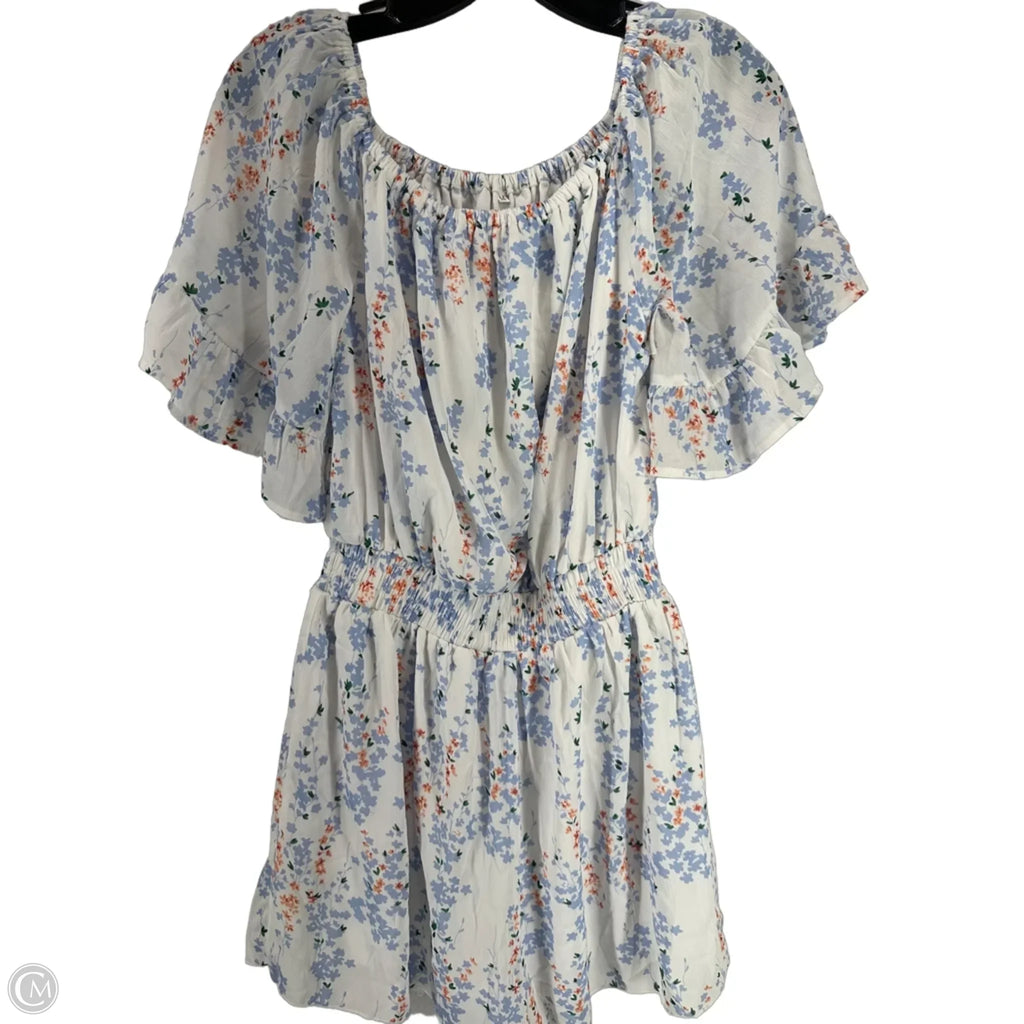 Romper By Clothes Mentor In Floral Print, Size: M
