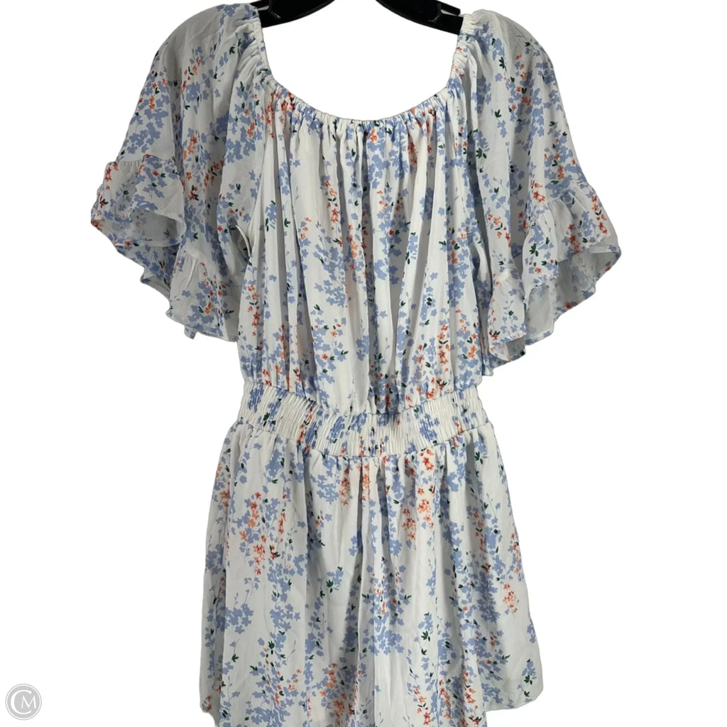 Romper By Clothes Mentor In Floral Print, Size: M