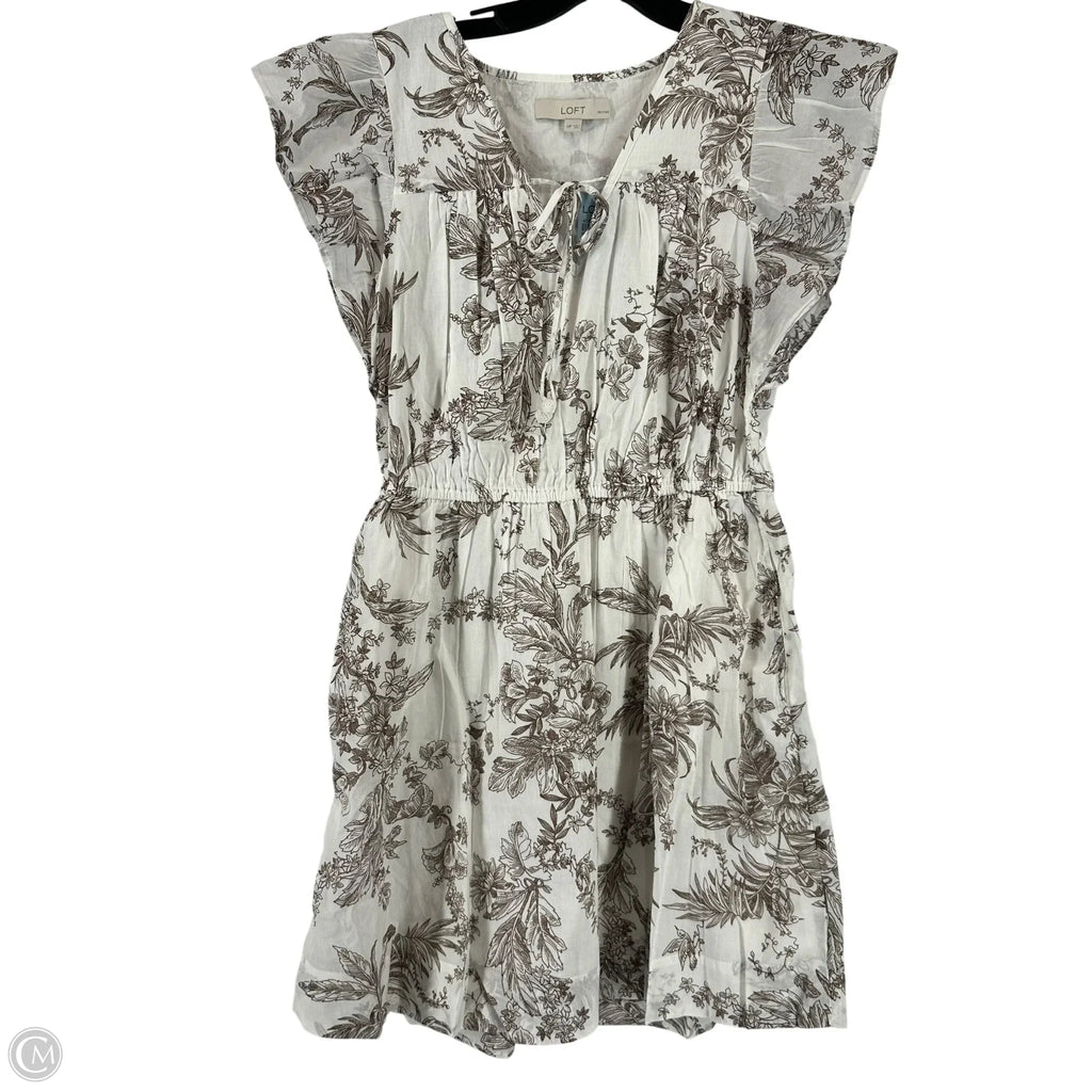 Dress Casual Short By Loft In Brown & White, Size: Mp