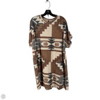 Dress Casual Short By Clothes Mentor In Brown & Cream, Size: L