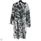 Dress Casual Midi By Chicos In Grey & White, Size: 2