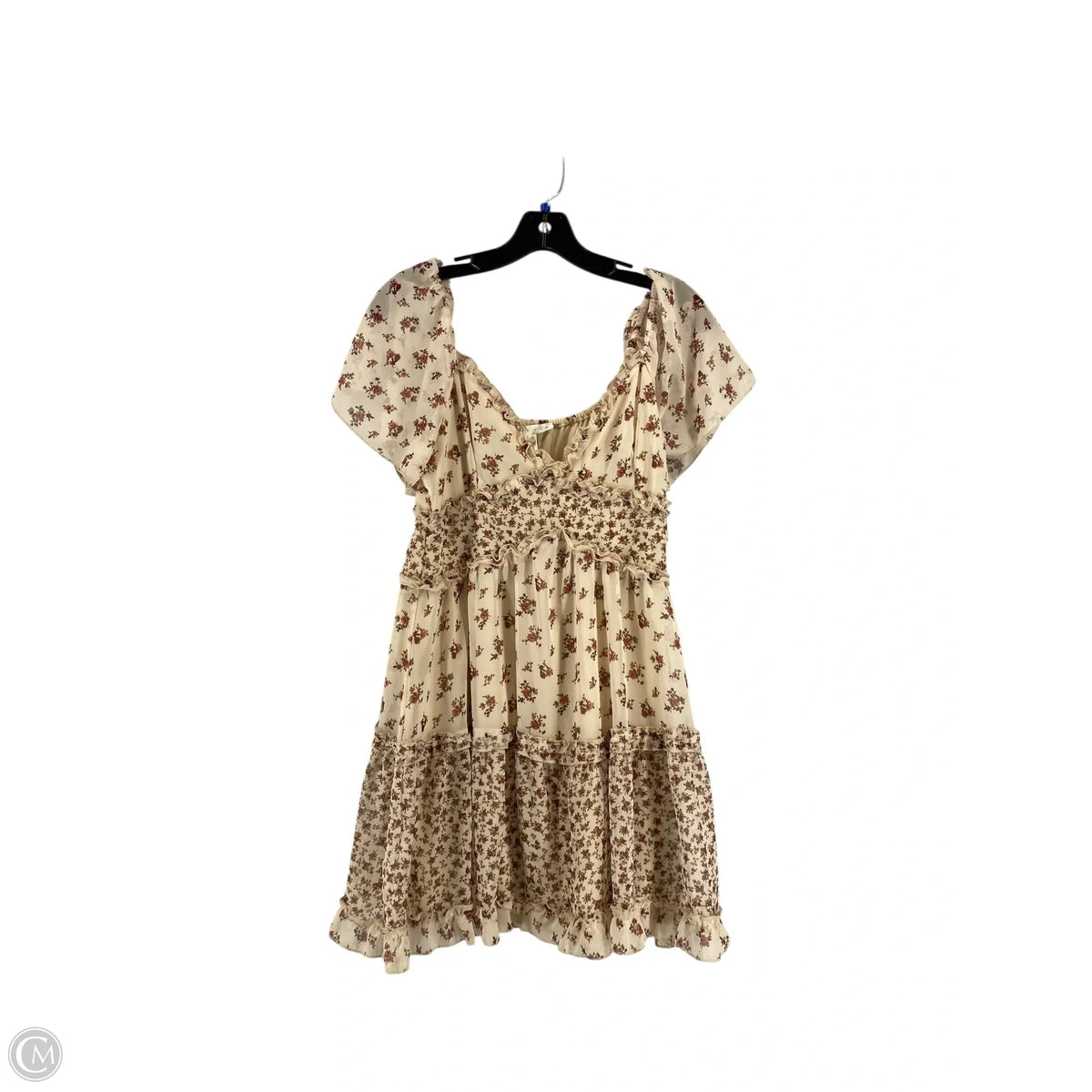 Dress Casual Short By Altard State In Cream & Red, Size: M