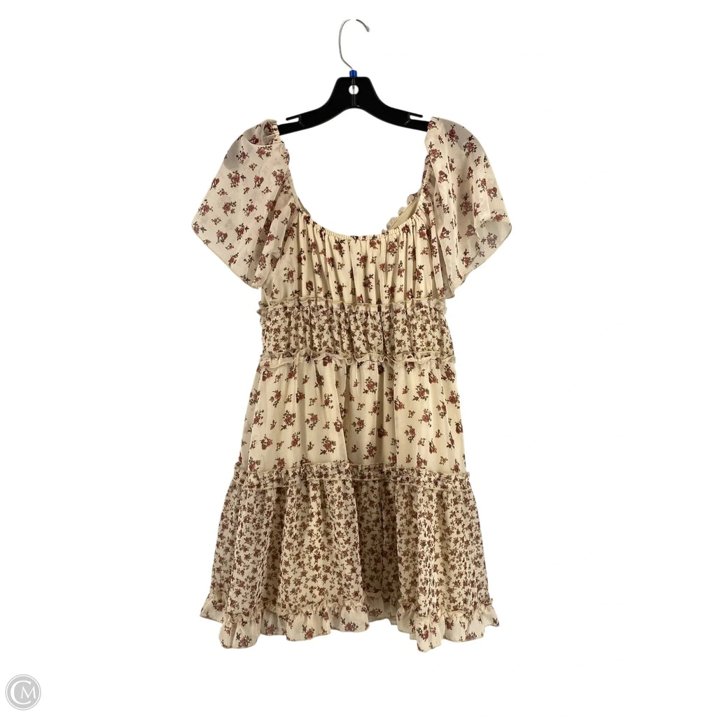 Dress Casual Short By Altard State In Cream & Red, Size: M