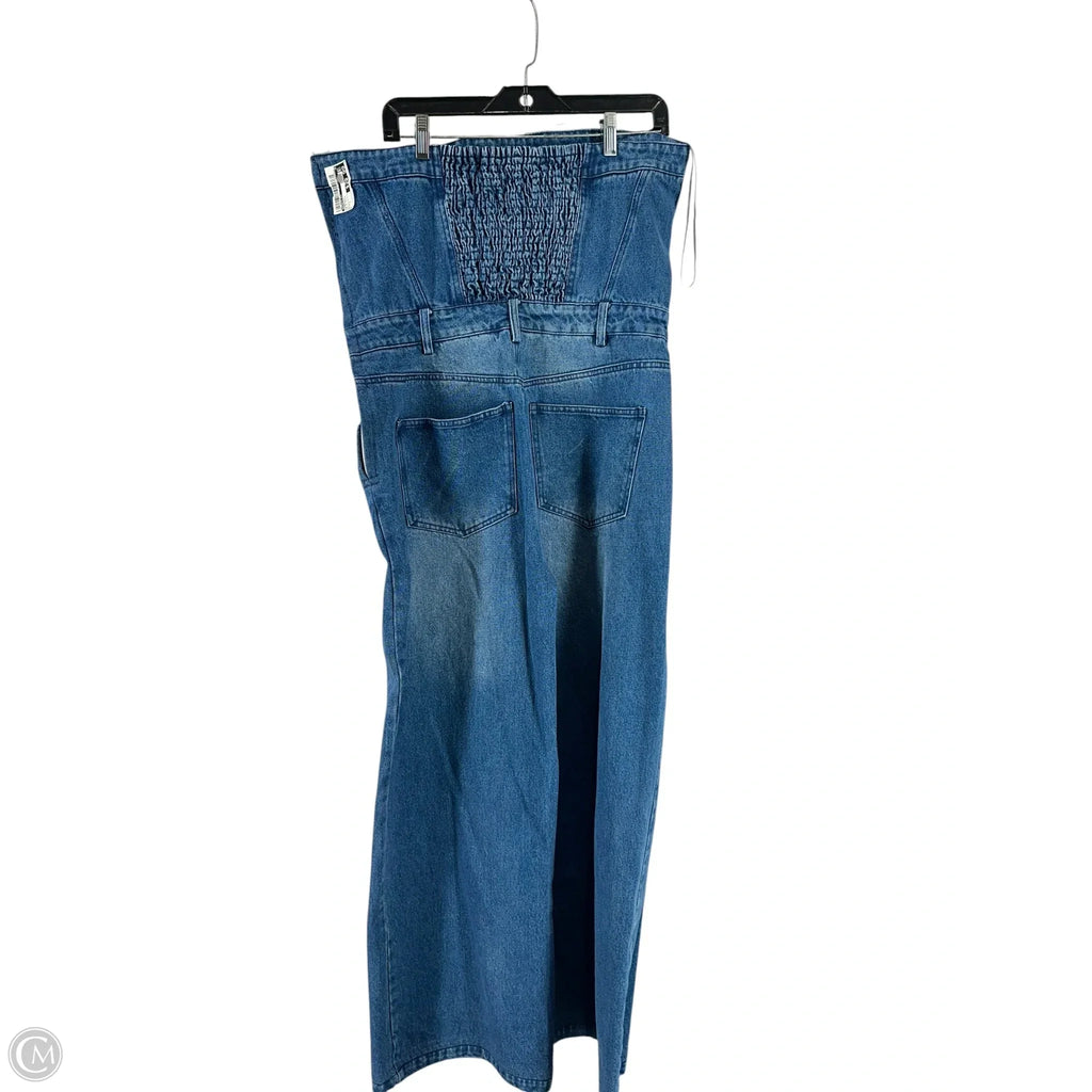 Jumpsuit By Bucketlist In Blue Denim, Size: L