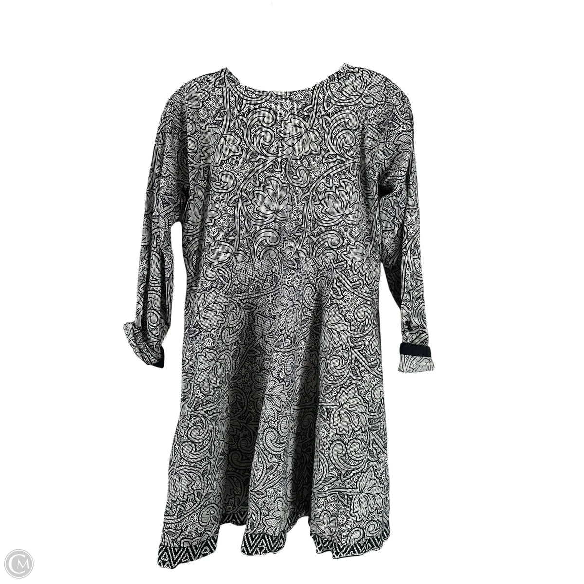 Dress Casual Midi By Clothes Mentor In Black & White, Size: S