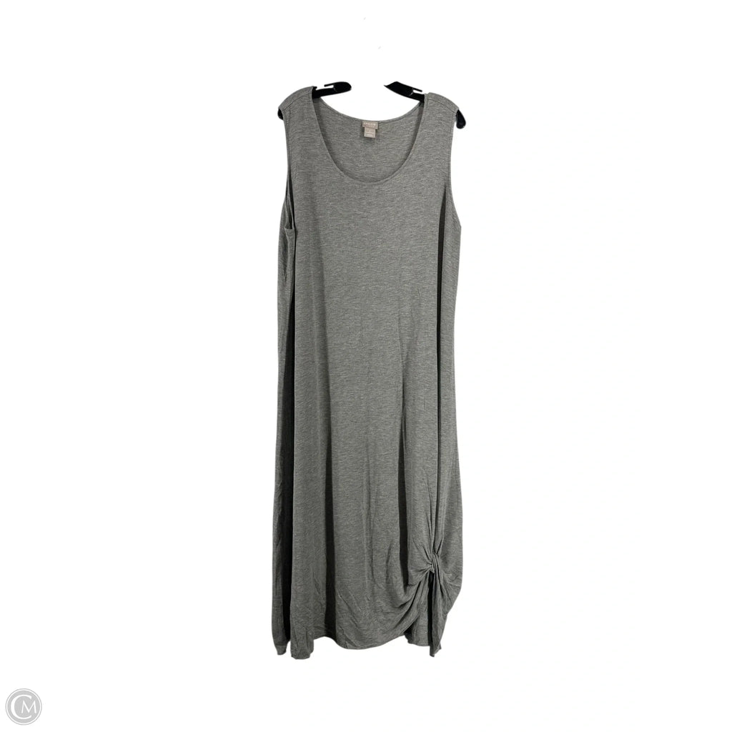 Dress Casual Maxi By Chicos In Grey, Size: 4