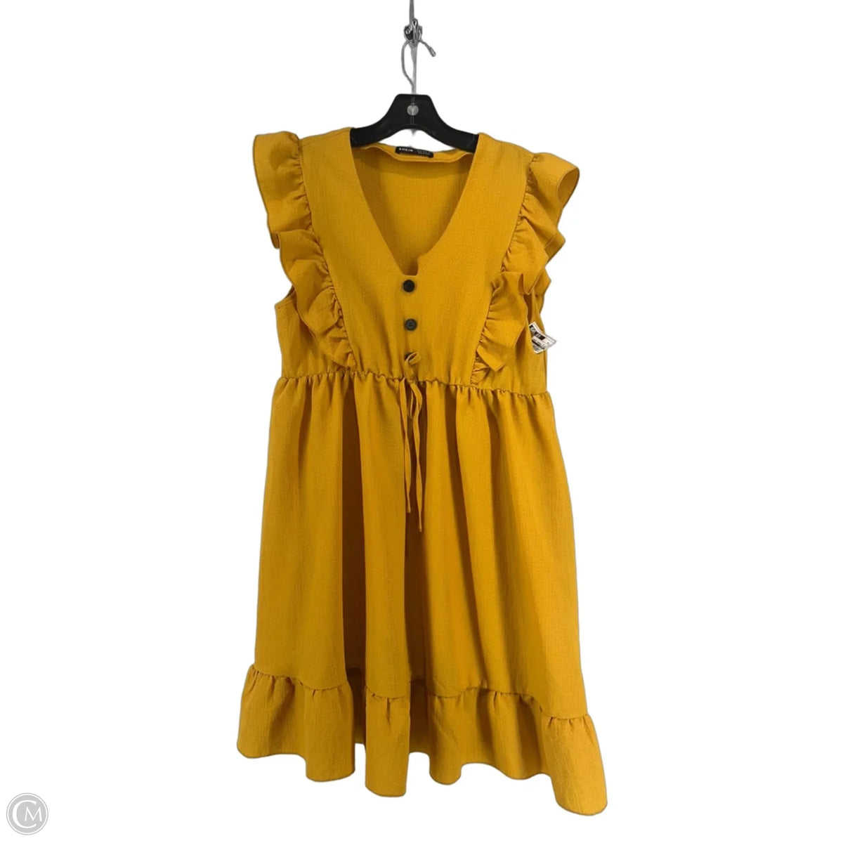 Dress Casual Short By Shein In Yellow, Size: M