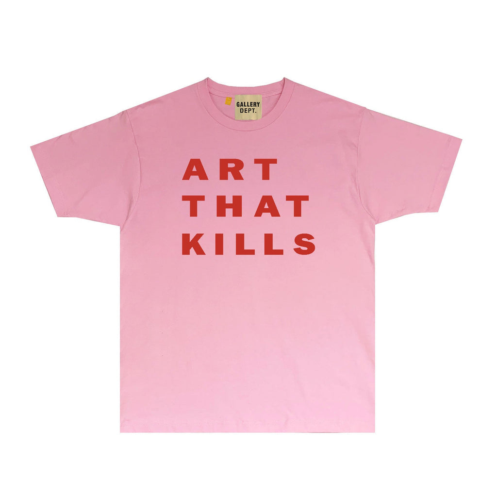 Gallery Dept T Shirt Retro Printed Loose Short-Sleeved Shirt