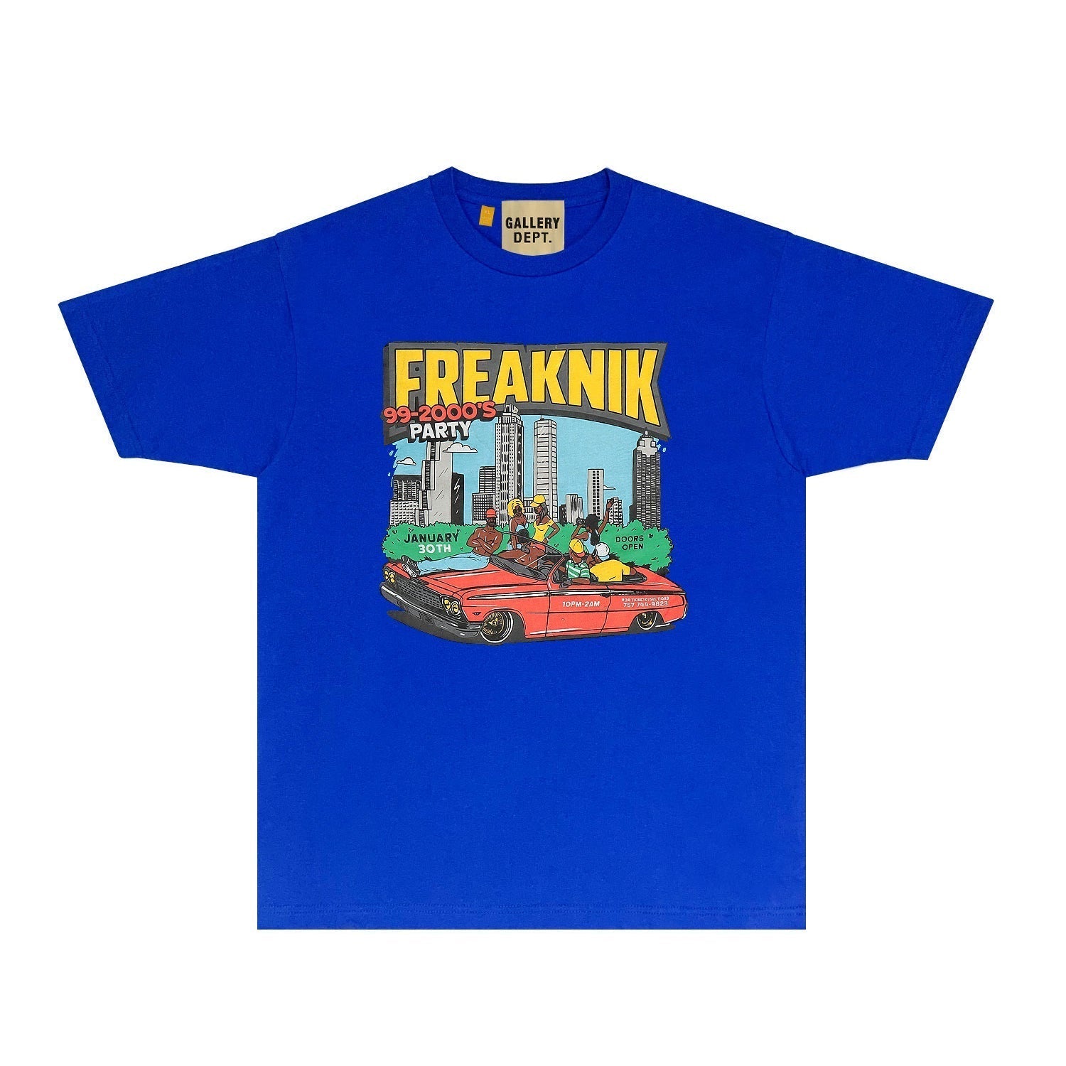 Gallery Dept T Shirt Retro Printed Loose Short-Sleeved Shirt