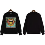 Palm Angels Sweatshirts Painted Mouth Logo Print Long Sleeve Crew Neck Sweater