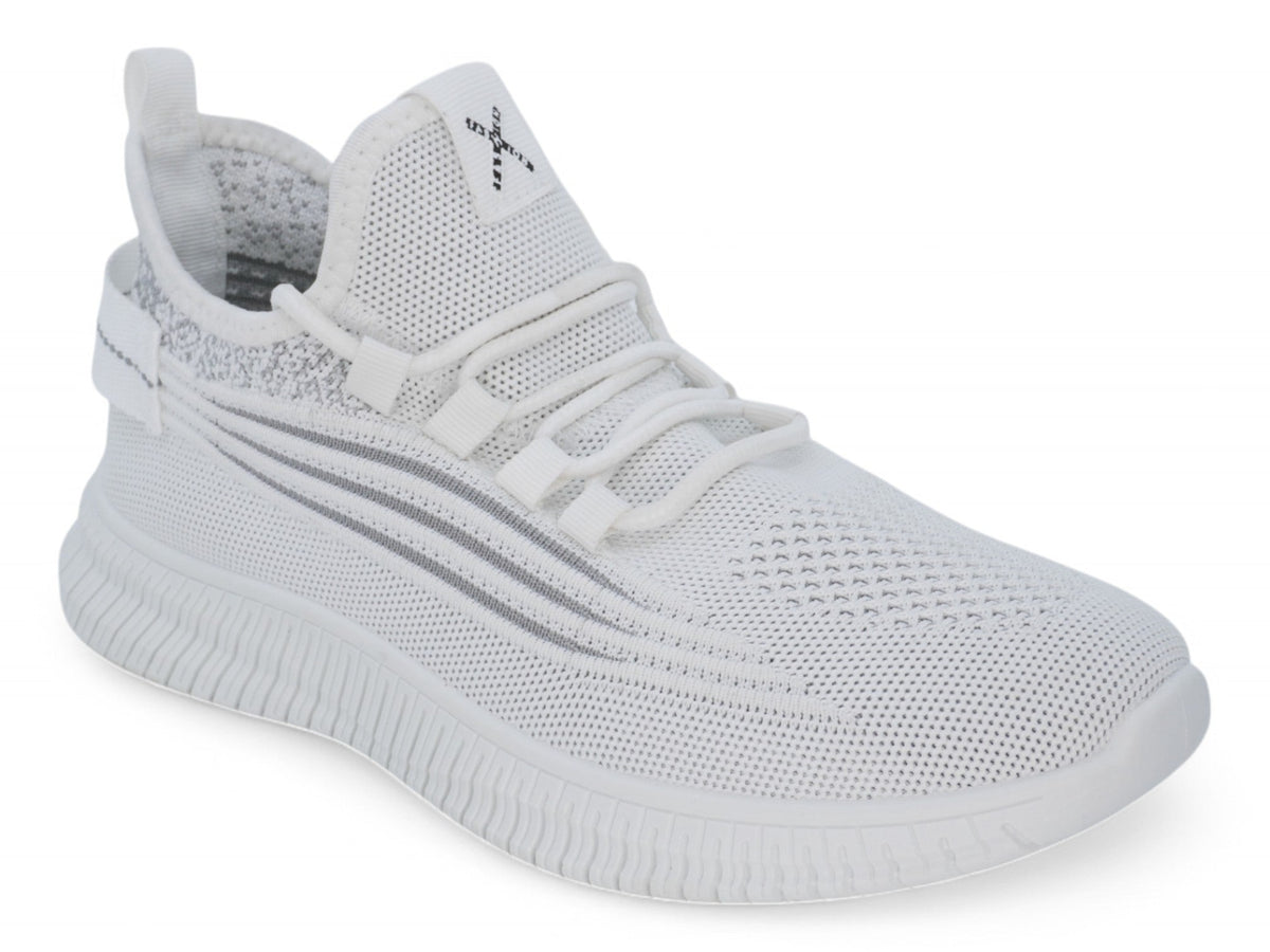 Women`s White Peppered Athletic Sneaker