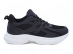 Women`s Black Mesh & Vegan Leather Sport Sneaker