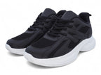 Women`s Black Mesh & Vegan Leather Sport Sneaker