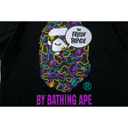 Bathing Ape T-Shirt Summer Printing Colorful Graffiti Short Sleeve T-shirt Men and Women