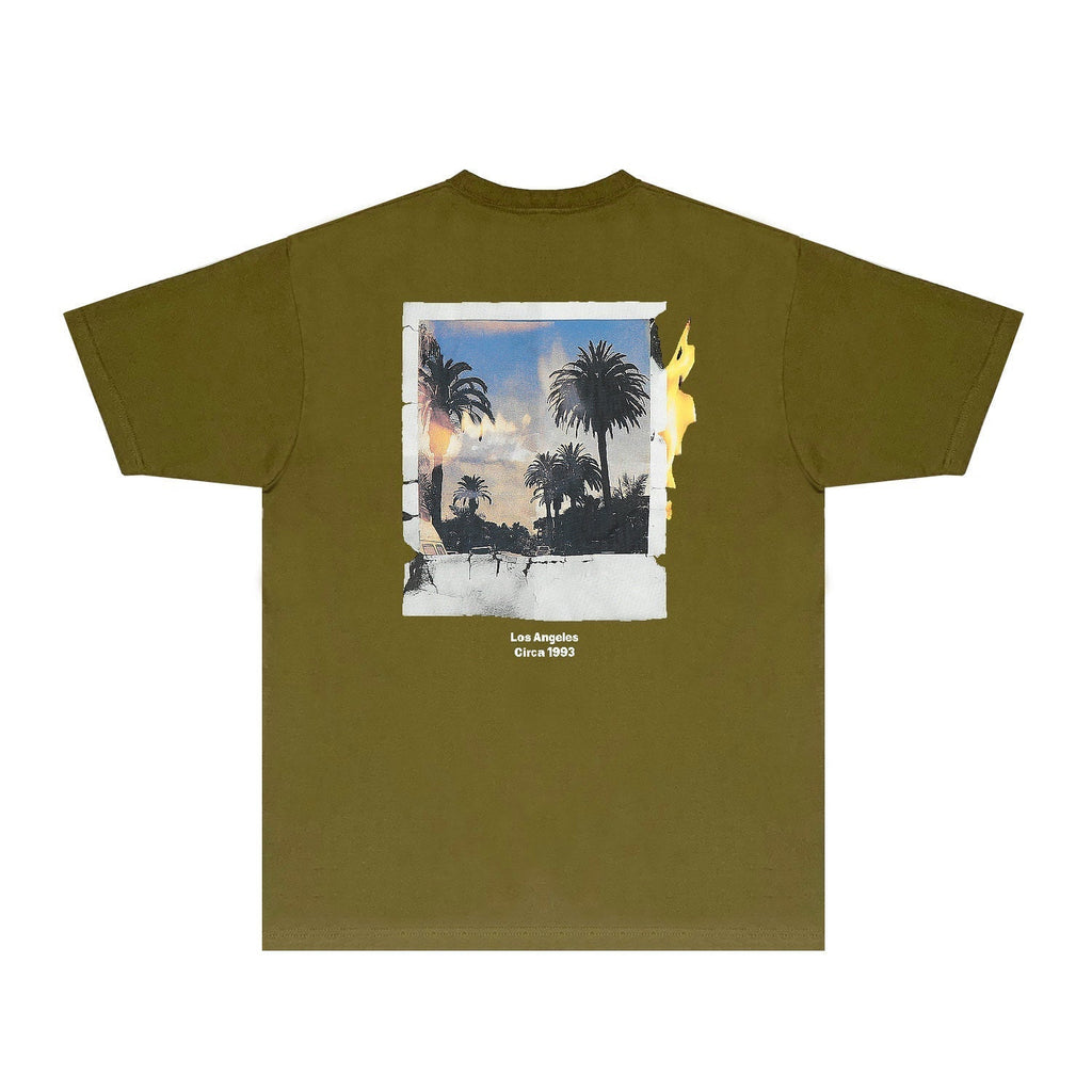 Gallery Dept T Shirt Retro Printed Loose Short-Sleeved Shirt