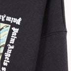 Palm Angels Sweatshirts Painted Mouth Logo Print Long Sleeve Crew Neck Sweater
