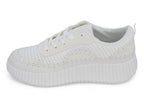 Women`s White Charleigh Platform Sneaker