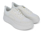 Women`s White Charleigh Platform Sneaker