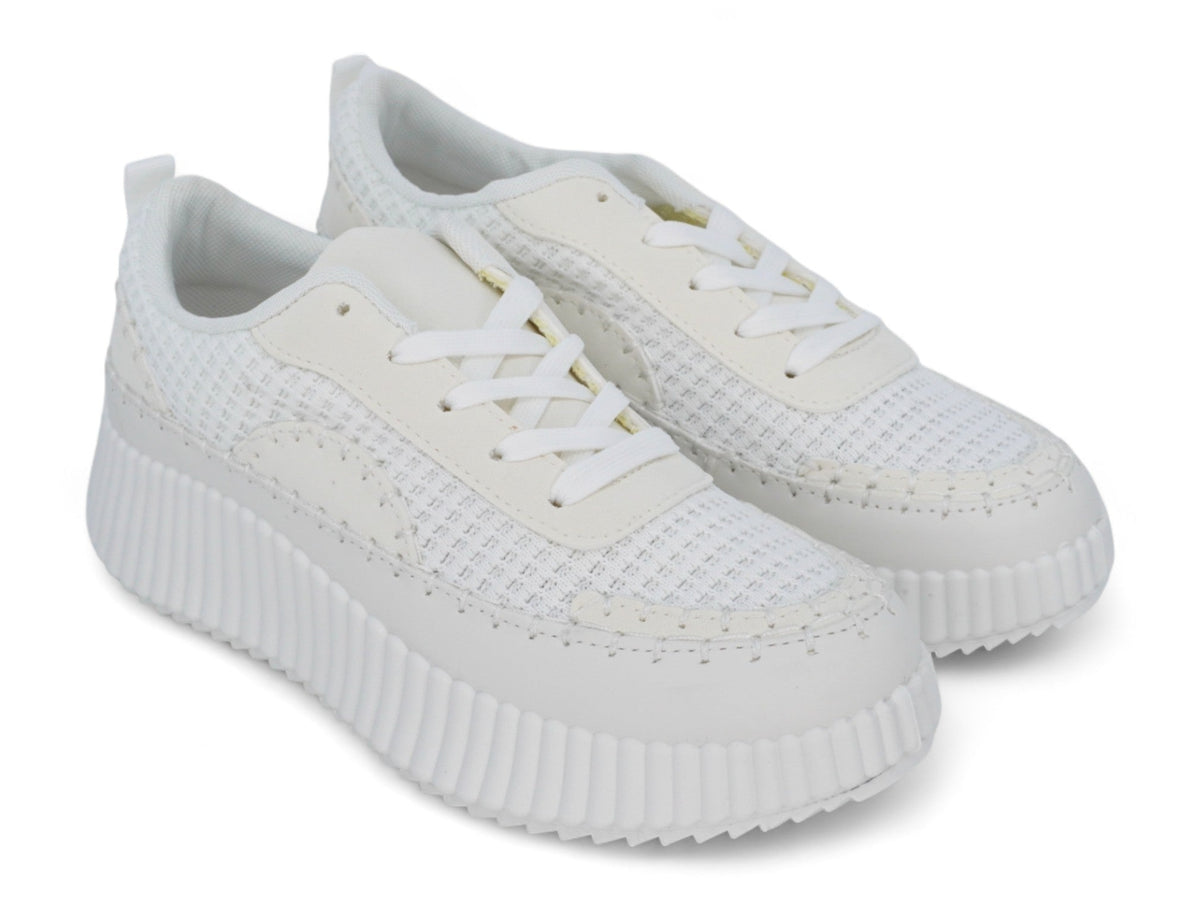 Women`s White Charleigh Platform Sneaker