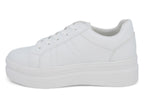 Women`s White Bobbie Platform Sneaker