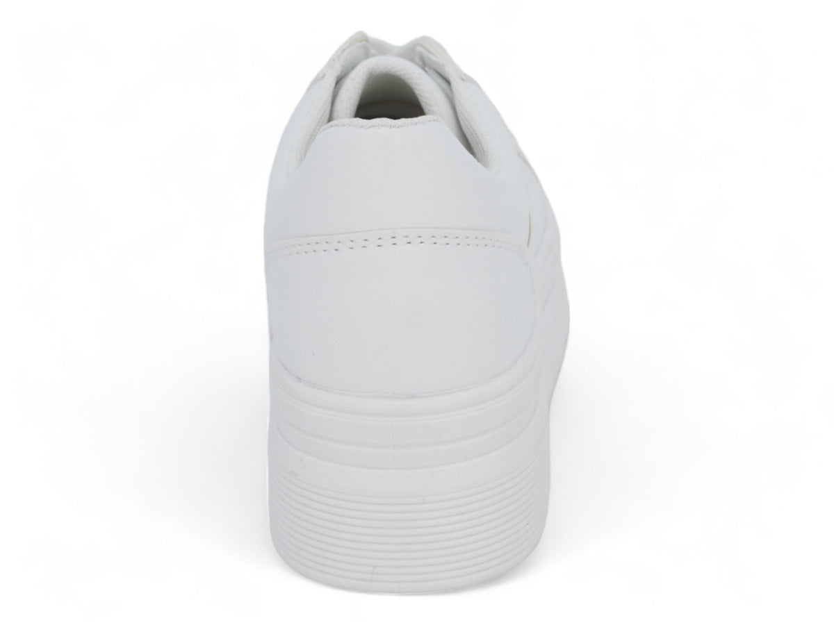 Women`s White Bobbie Platform Sneaker