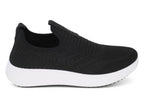 Women`s Black High Rise Slip On Sneaker