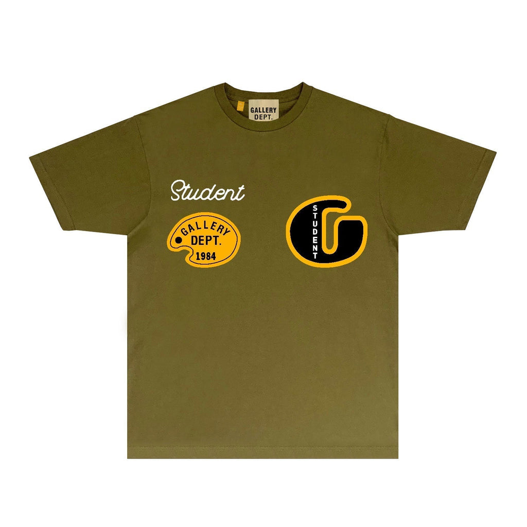 Gallery Dept T Shirt Retro Printed Loose Short-Sleeved Shirt