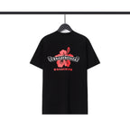 Chrome Heart T Shirts CH Flower Sanskrit Casual Short Sleeve T-Shirt Loose