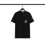 Chrome Heart T Shirts Chrome Hearts Cross Sanskrit Print Short Sleeve Crew Neck T-Shirt