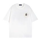 Chrome Heart T Shirts Crowe T-Shirt Summer Short Sleeve Street Hip Hop