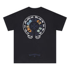 Chrome Heart T Shirts Horseshoe Patch Embroidery Short Sleeve T-Shirt