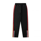 Palm Angle Pants Palm Angels Rainbow Striped Pants Men's and Women's Casual Trousers Loose Ins