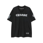 Chrome Heart T Shirts Croix Cross Color Leather Printed Short Sleeve T-Shirt