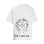 Chrome Heart T Shirts Summer Horseshoe Cross Print Short Sleeve T-Shirt