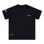 Chrome Heart T Shirts Colorful Cross Flower Arm Short Sleeve