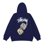 Stussy Hoodie Embroidered Fleece Fashion Hooded Sweater