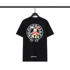 Chrome Heart T Shirts Croix Cross Leather Printed Short Sleeve T-Shirt