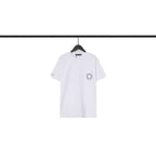 Chrome Heart T Shirts Blue Cross Loose Crew Neck Short Sleeve