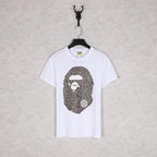 Bathing Ape T-Shirt Summer Camouflage Leopard Print Casual Plus Size Short Sleeve T-shirt