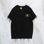 Bathing Ape T-Shirt Cartoon Anime Short Sleeve White Loose Round Neck Summer T-shirt