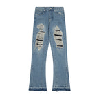 Gallery Dept Jeans Washed Ripped Rough Jeans Flared Trousers