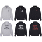 Gallery Dept Hoodie Alphabet Slogan Cardigan Hooded Sweater