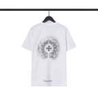 Chrome Heart T Shirts Sanskrit cross logo short-sleeved men's T-shirt