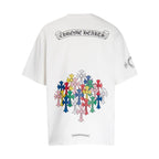 Chrome Heart T Shirts Colorful Cross Flower Arm Short Sleeve