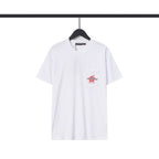 Chrome Heart T Shirts CH Flower Sanskrit Casual Short Sleeve T-Shirt Loose