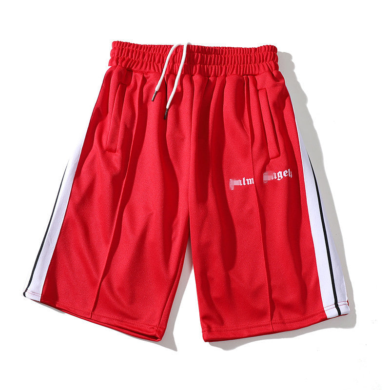 Palm Angle Shorts Palm Angels Striped Men and Women Couple Sports Casual Shorts Loose