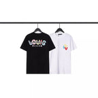 Chrome Heart T Shirts Croix Cross Color Leather Printed Short Sleeve T-Shirt