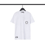 Chrome Heart T Shirts Croix Cross Leather Printed Short Sleeve T-Shirt